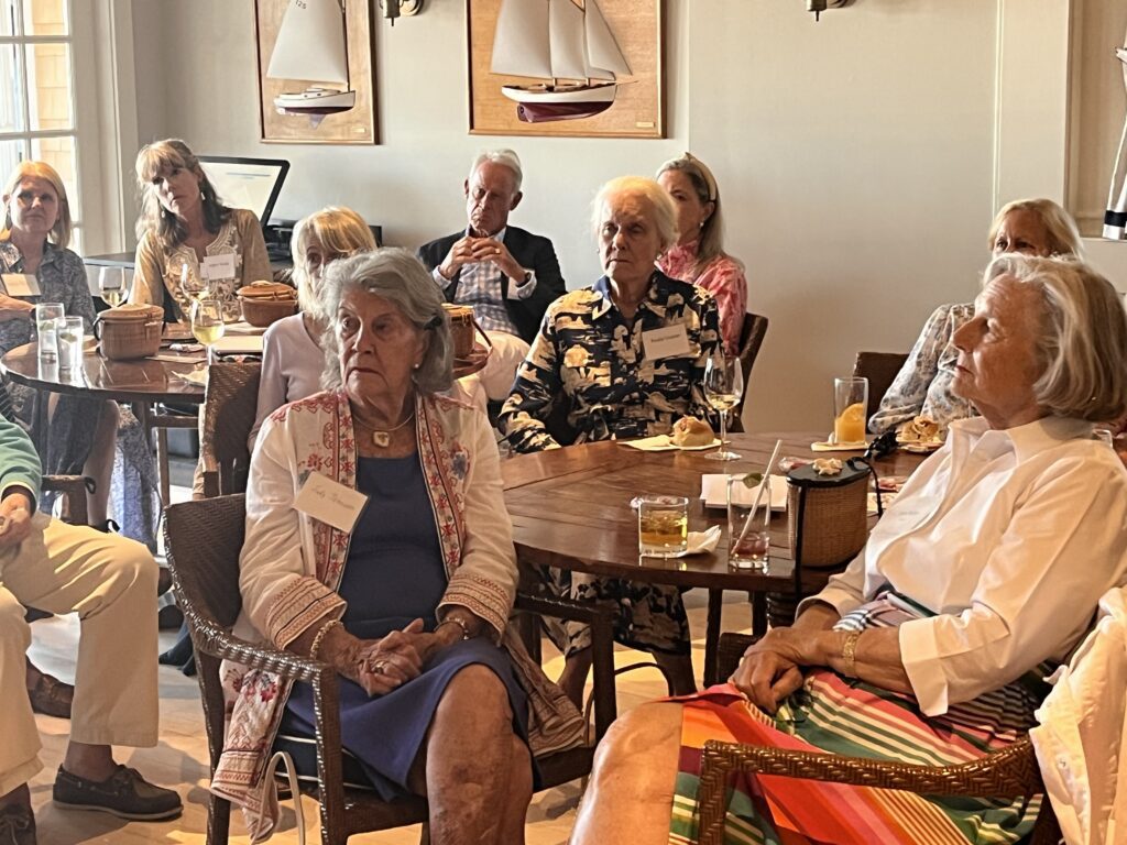 Attendees listen to Alliance update on efforts to protect Nantucket Sound.
